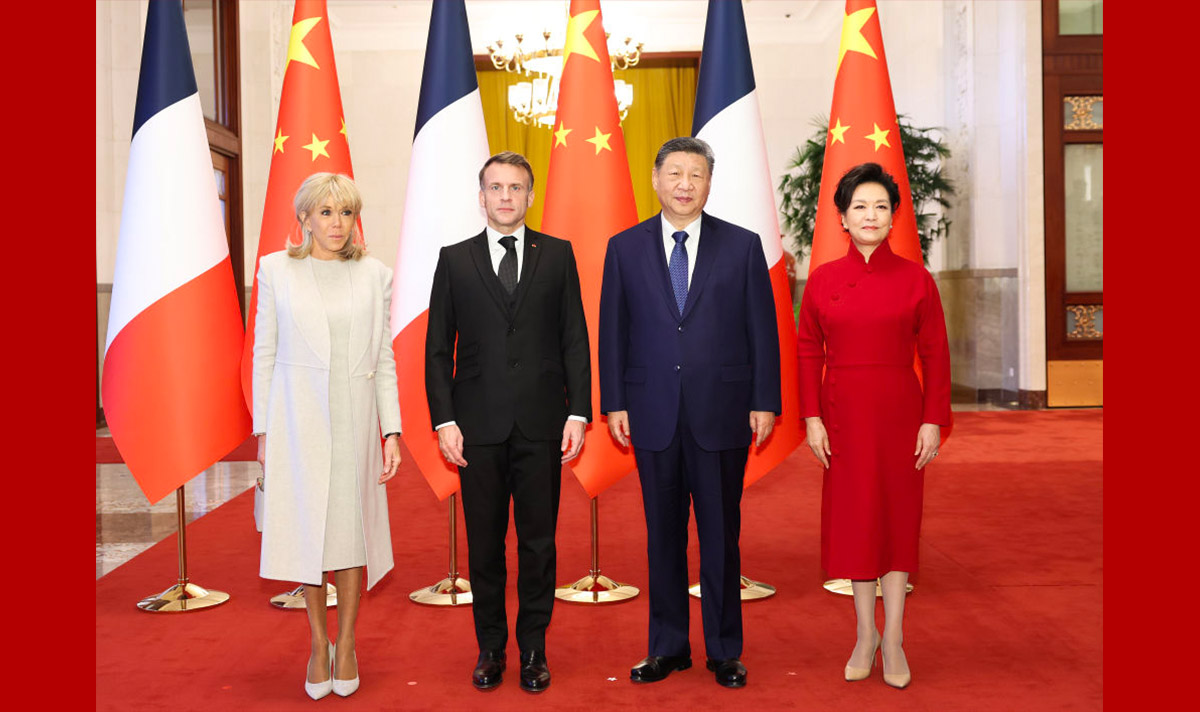 習近平同法國總統(tǒng)馬克龍舉行會談